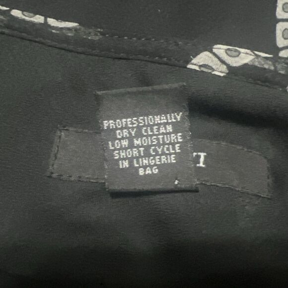 Vtg ALFANI Black Silk Ruffle Sequin Fit & Flare Skirt Size 4 Fairy Whimsygoth - Picture 8 of 8